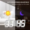 3D LED Digital Wall & Desk Alarm Clock