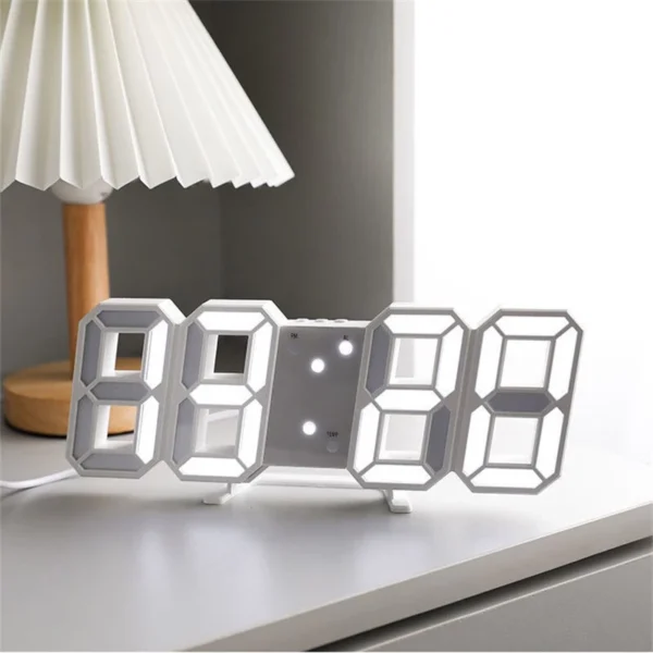 3D LED Digital Wall & Desk Alarm Clock