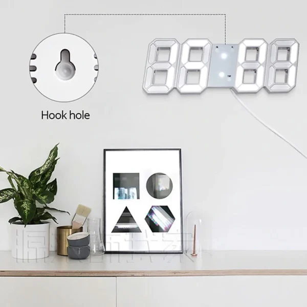 3D LED Digital Wall & Desk Alarm Clock
