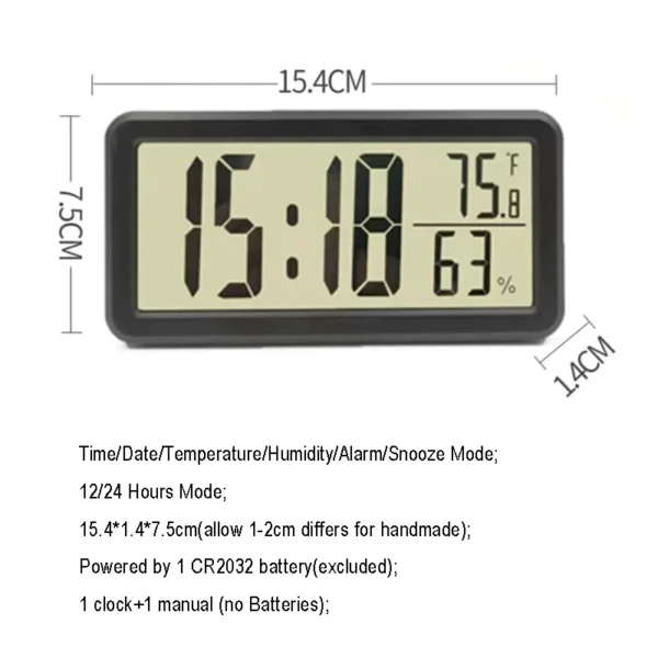 Digital LCD Alarm Clock