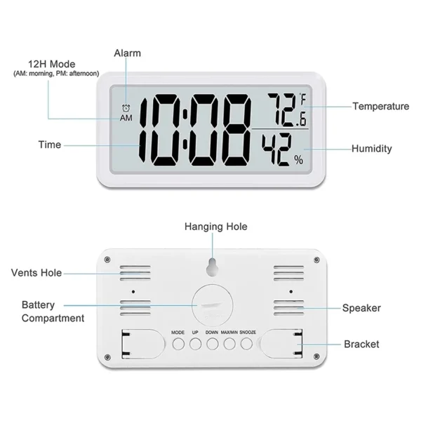 Digital LCD Alarm Clock