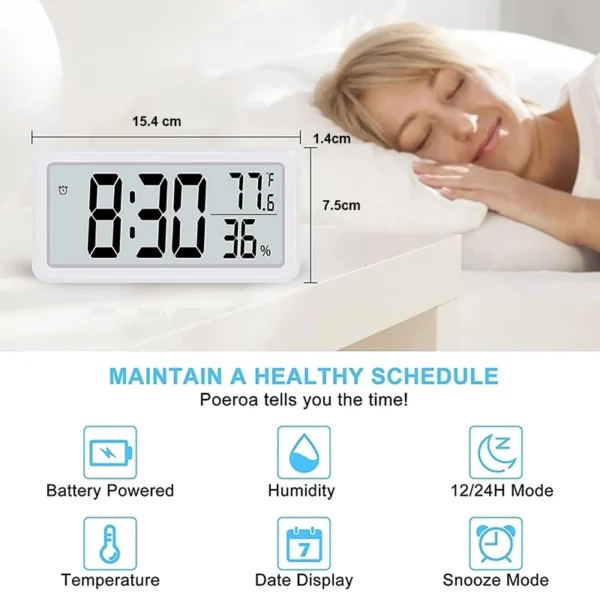 Digital LCD Alarm Clock