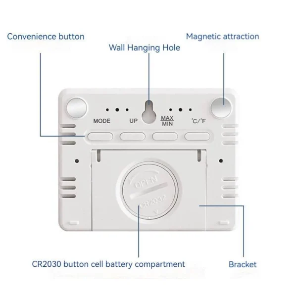 Magnetic Multifunction Digital LCD Clock