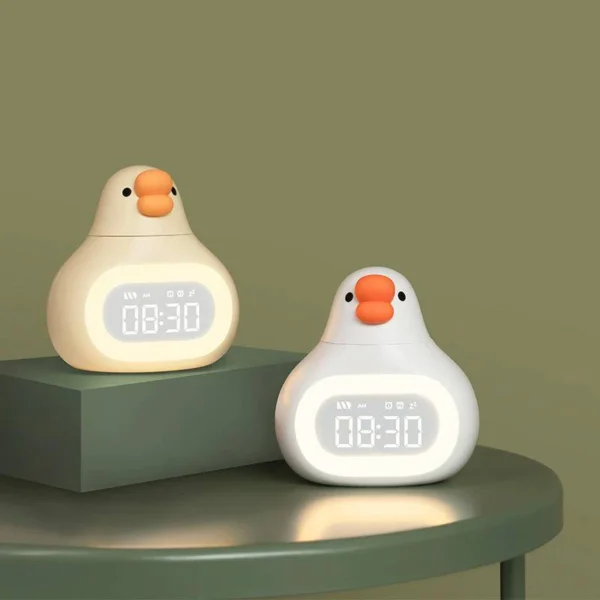 Cute Duck LED Alarm Clock with Night Light