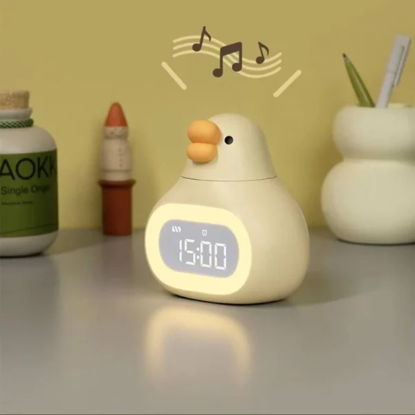 Cute Duck LED Alarm Clock with Night Light