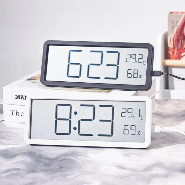 Large LCD Digital Wall Clock