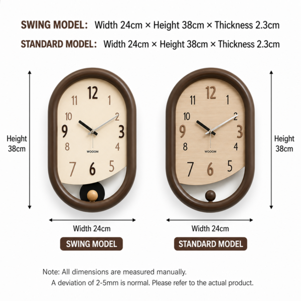 Modern Swing Pendulum Silent Wall Clock