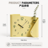 Modern Decorative Desk Clock with Vase Holder