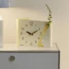 Modern Decorative Desk Clock with Vase Holder