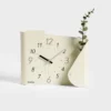 Modern Decorative Desk Clock with Vase Holder