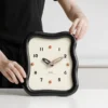 Modern Wavy Frame Analog Wall & Desk Clock
