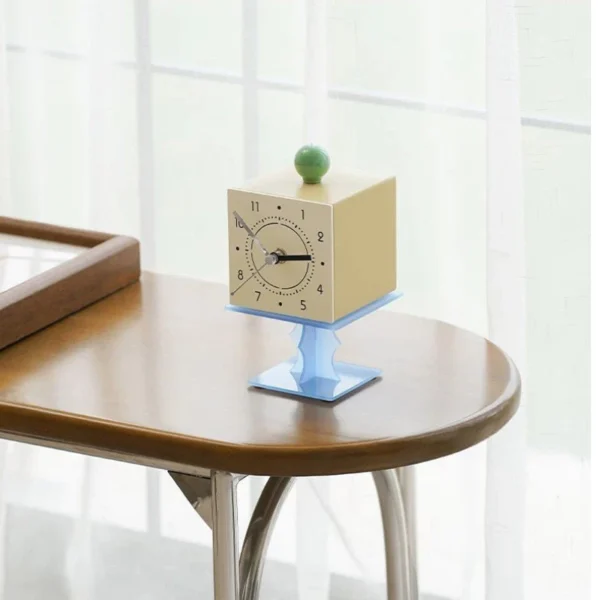 Creative Cube Pedestal Analog Desk Clock