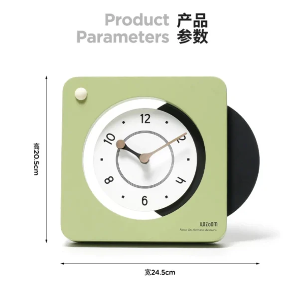 Modern Geometric Silent Analog Desk Clock