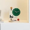 Modern Wooden Silent Desk Clock with Jewelry Tray