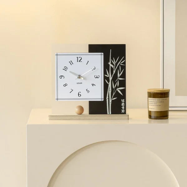 Scandinavian Botanical Decorative Desk Clock