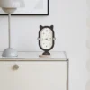 Cute Cat Silent Wooden Desk Clock