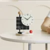 Modern Wooden Silent Desk Clock with Jewelry Tray