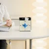 Modern Analog Desk Clock with Storage Holder