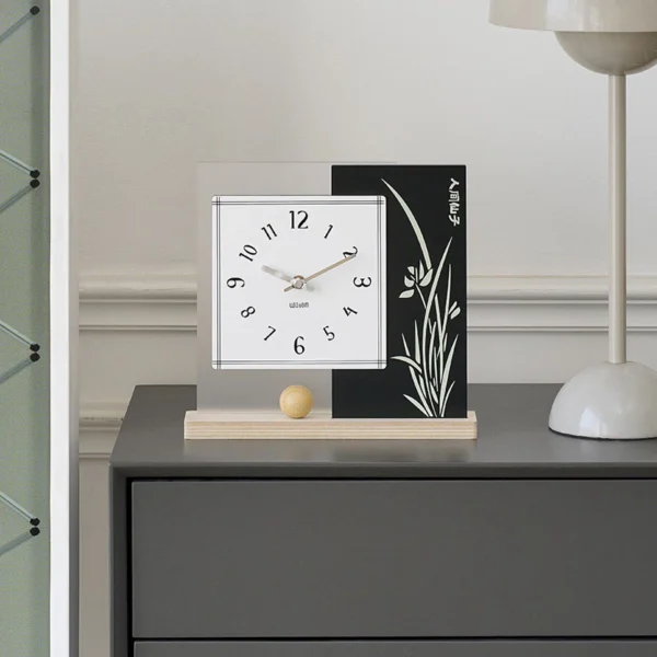 Scandinavian Botanical Decorative Desk Clock