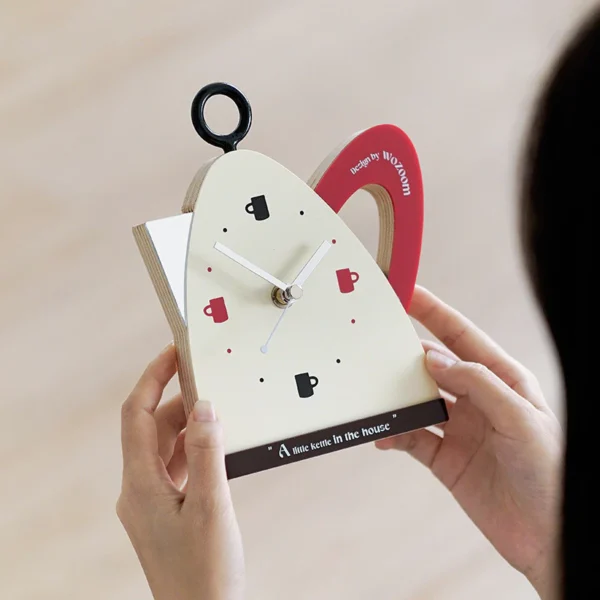 Creative Kettle Inspired Silent Analog Desk Clock