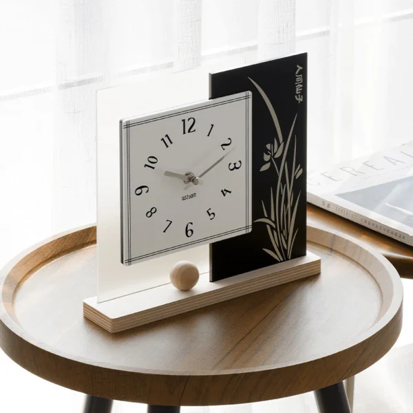Scandinavian Botanical Decorative Desk Clock