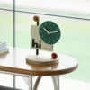 Modern Wooden Silent Desk Clock with Jewelry Tray