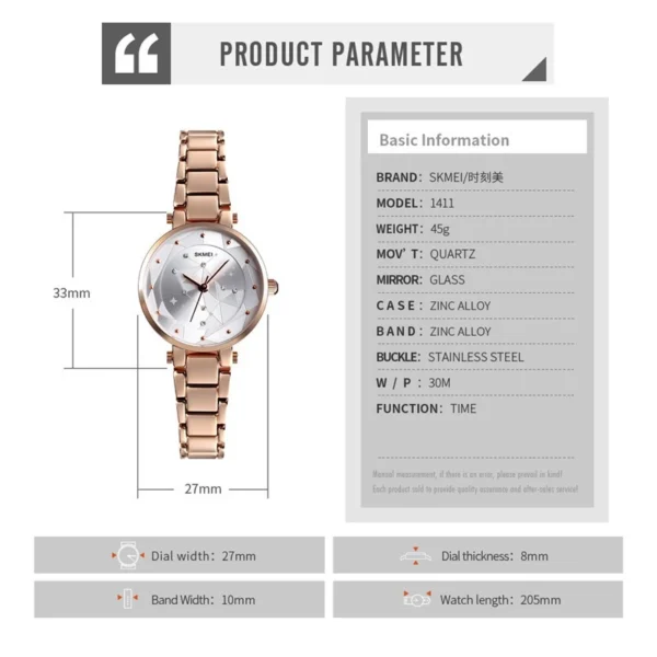 Quartz Watch with Stainless Steel Bracelet
