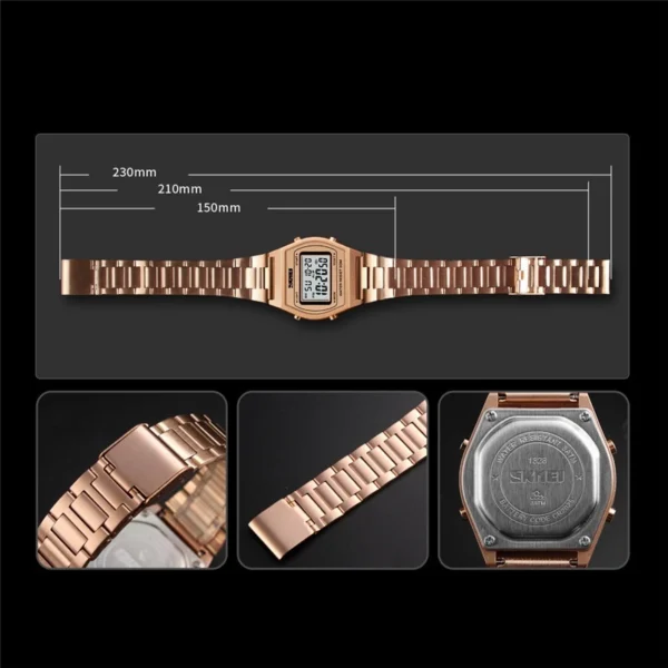 30M Waterproof Stainless Steel Digital Watch