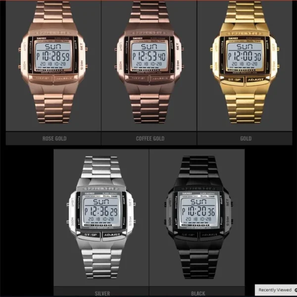 Waterproof Stainless Steel Digital Watch