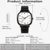 Retro Square Quartz Watch with Leather Strap