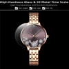 Floral Rose Gold Quartz Watch with Stainless Steel Bracelet