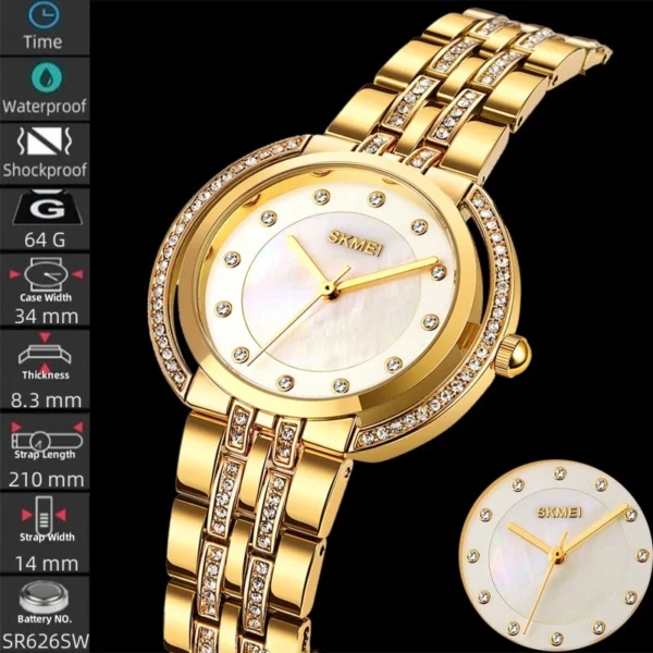 Luxury Crystal Quartz Watch