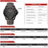 30M Waterproof Quartz Watch with Leather Strap