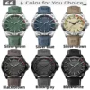 30M Waterproof Quartz Watch with Leather Strap