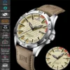 30M Waterproof Quartz Watch with Leather Strap