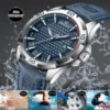 30M Waterproof Quartz Watch with Leather Strap
