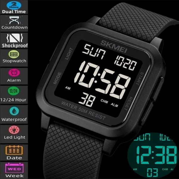 Waterproof Multifunction Digital Sports Watch