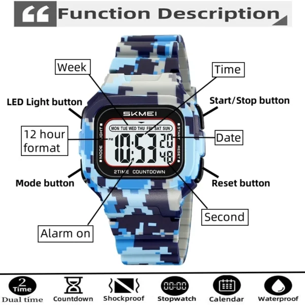 Multifunction Digital Sports Watch