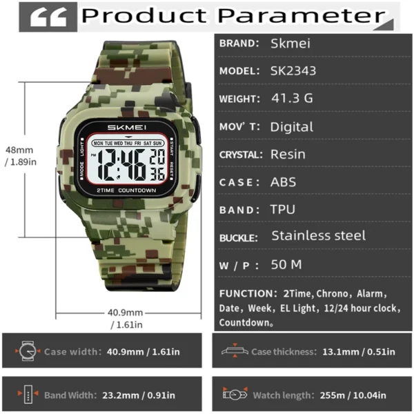 Multifunction Digital Sports Watch