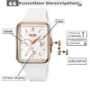 Multifunction Quartz Watch with Silicone Strap
