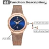 Waterproof Watch with Stainless Steel Mesh Strap