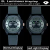 5ATM Waterproof Quartz Watch with Silicone Strap