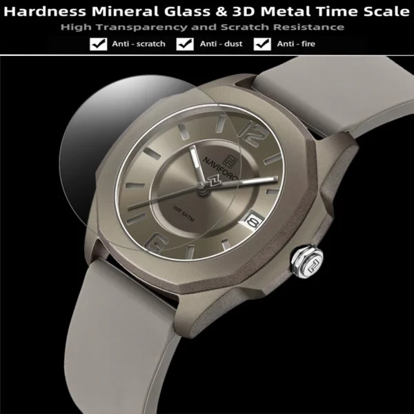 5ATM Waterproof Quartz Watch with Silicone Strap