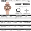 5ATM Waterproof Quartz Watch with Silicone Strap