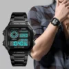 Waterproof Stainless Steel Multifunction Digital Watch