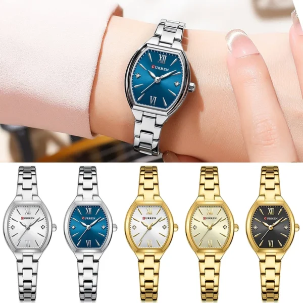 Gold Tonneau Quartz Watch