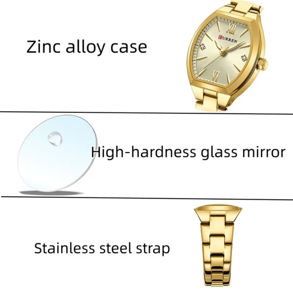 Gold Tonneau Quartz Watch