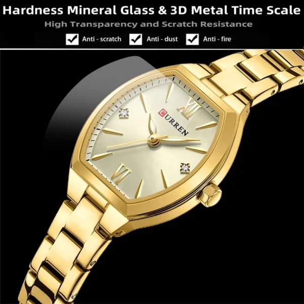Gold Tonneau Quartz Watch