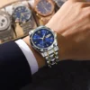 Quartz Watch with Day Date Stainless Steel Bracelet