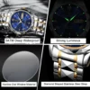 Quartz Watch with Day Date Stainless Steel Bracelet